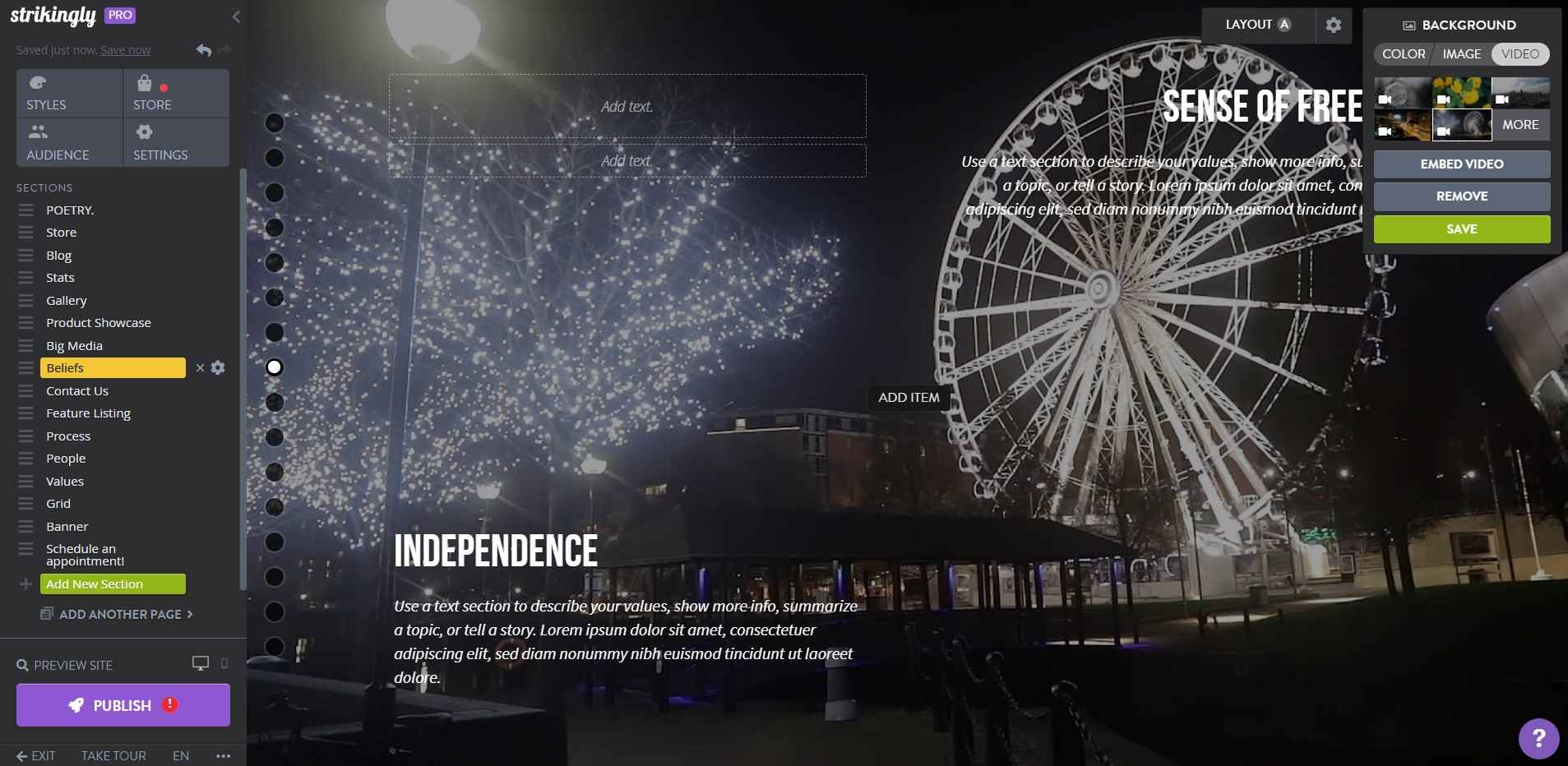 Background Video Strikingly Site Editor Background Video Strikingly Site Editor